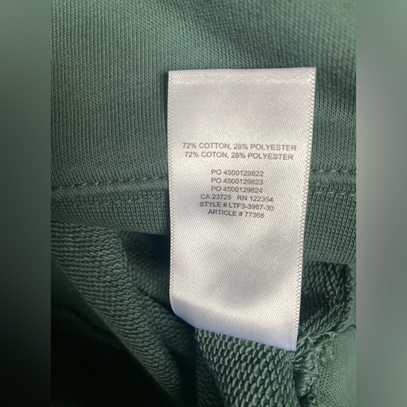 Tna Airy Fleece Boyfriend 1/4 Zip Sweatshirt Green Size Small Cozy Loungewear - Picture 9 of 9